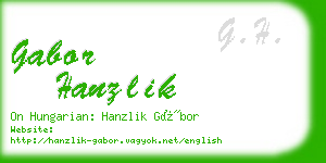 gabor hanzlik business card